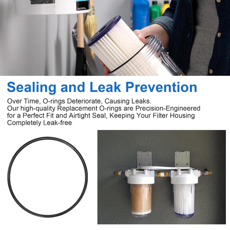 Antrys AO-WH-LG-OR Replacement O-Rings for AO Smith Whole House Water Filter AO-WH-PRE, 1074315 Water Sediment Filter O Rings Compatible with Most 4.5 Inch Filters Housings, 5.48 Inch Diameter - 3 Pack - Image 4